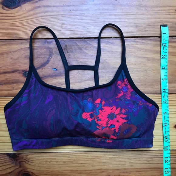 Fabletics Purple Floral Sports Bra, EUC, XS - Picture 3 of 10